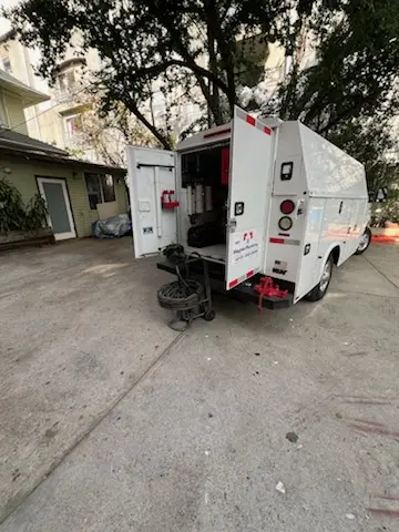 Magnet Plumbing service vehicle on-site for Water Heater Repair in Sand Patch